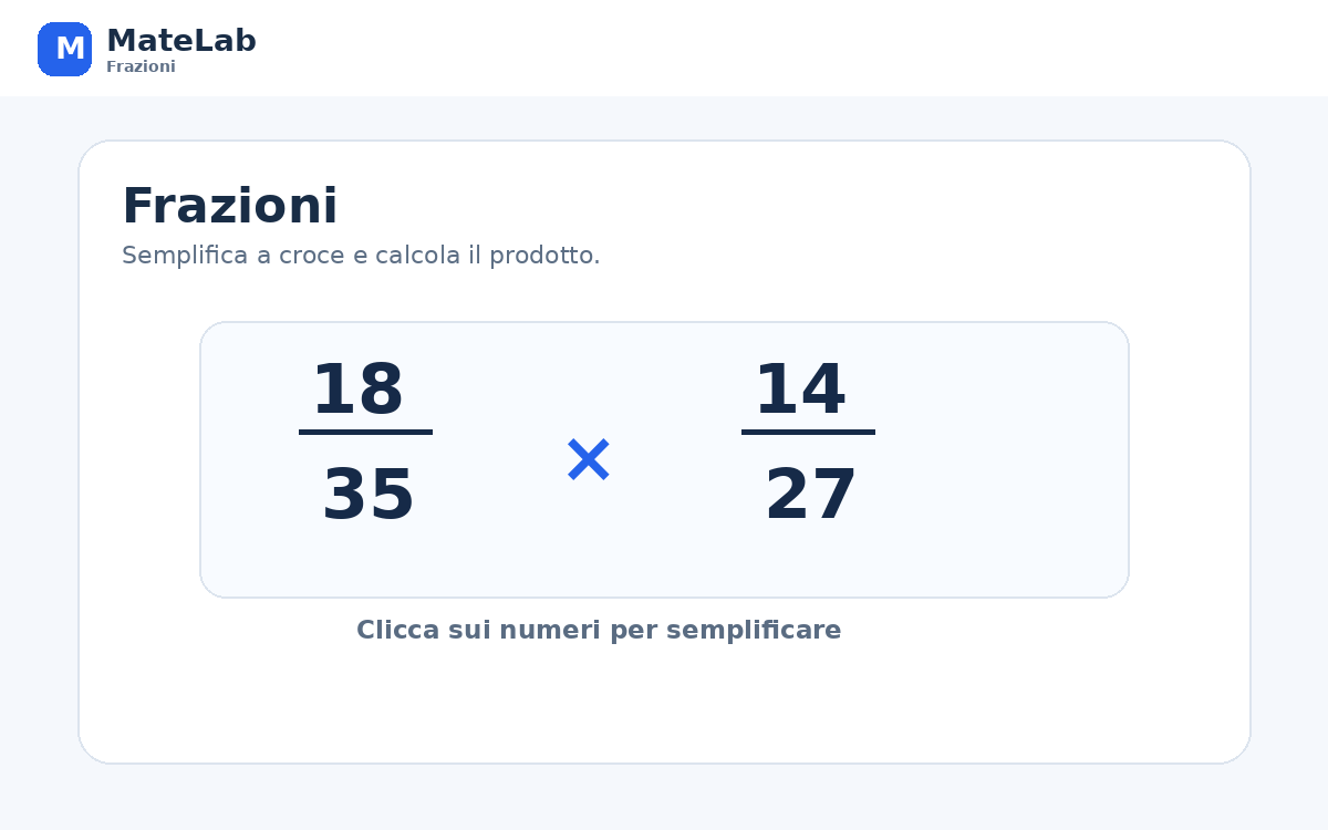 Anteprima dell'app Frazioni